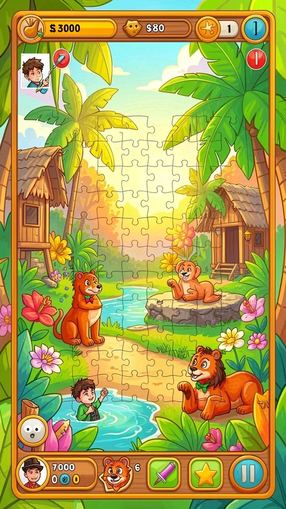 Karakter yang unik dengan kemampuan khusus di setiap level.