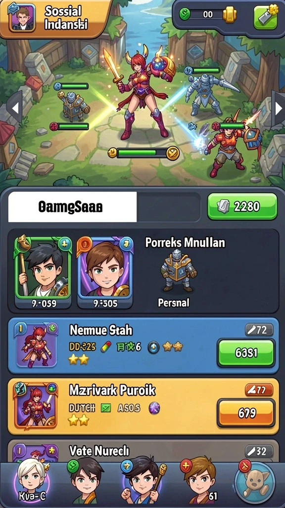 Tangkapan layar menunjukkan petualangan karakter di level yang menantang.