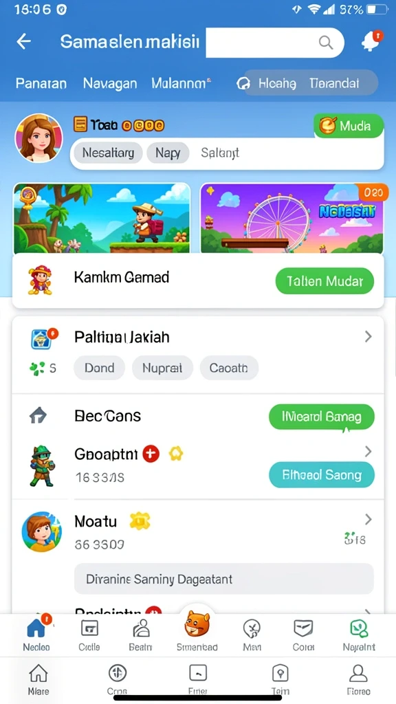 Karakter unik dan lucu yang bisa dipilih.