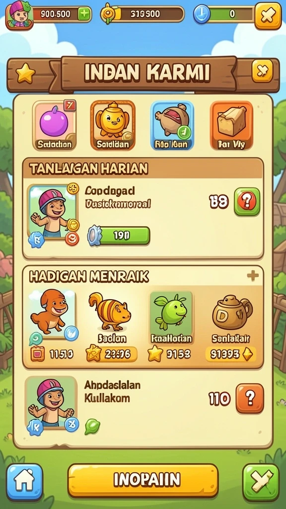 Beragam pilihan permainan yang menghibur dan menantang.