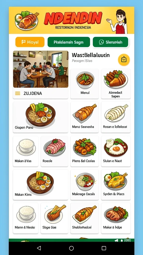Menu permainan yang lengkap dan beragam pilihan.