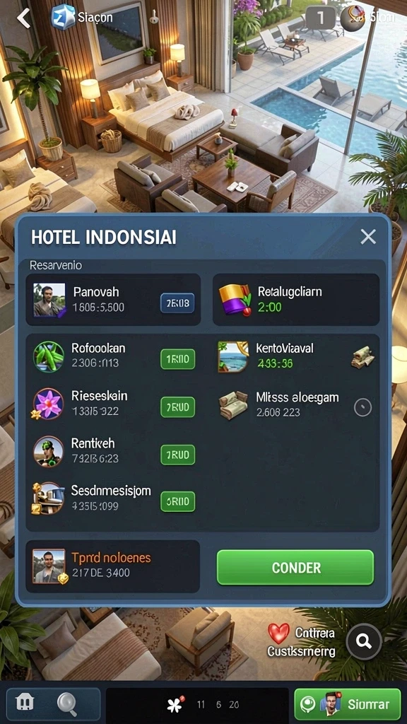 Screenshot variasi permainan yang tersedia.