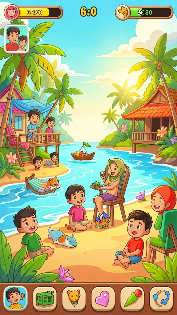 Karakter kreatif yang menambahkan keseruan bermain.