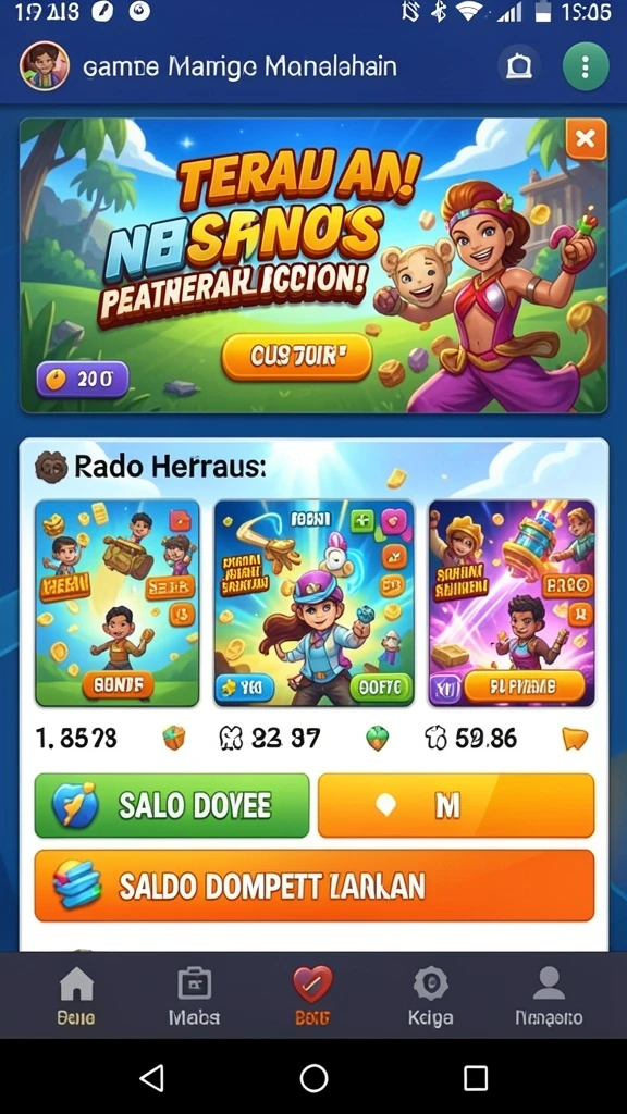 Fitur turnamen dengan hadiah yang menggiurkan.