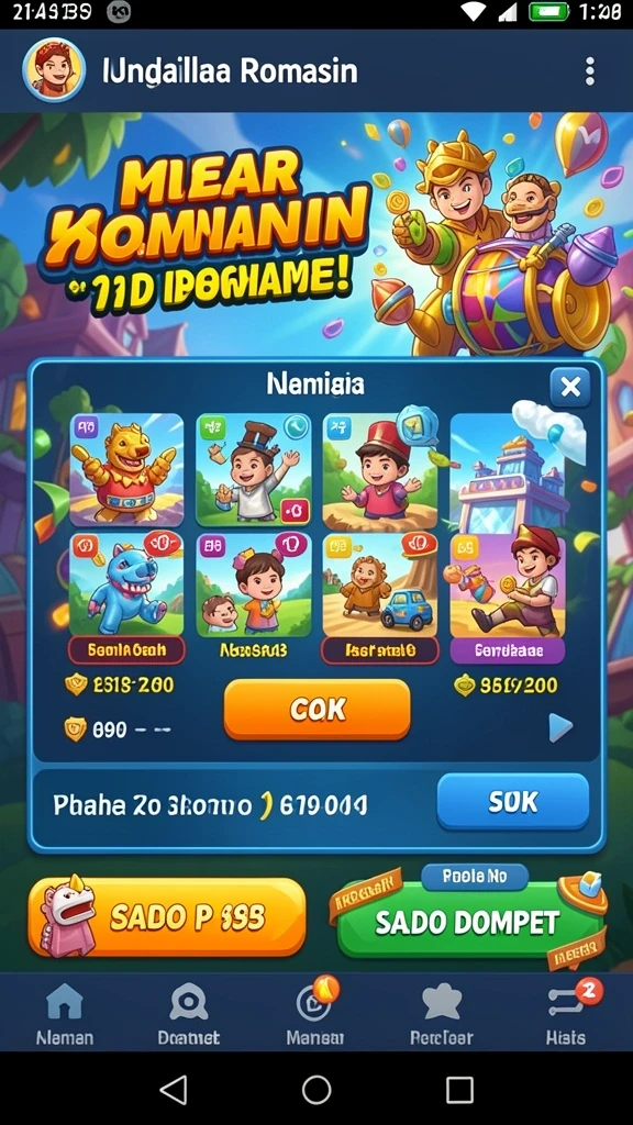 Tampilan awal permainan yang menarik dan intuitif.