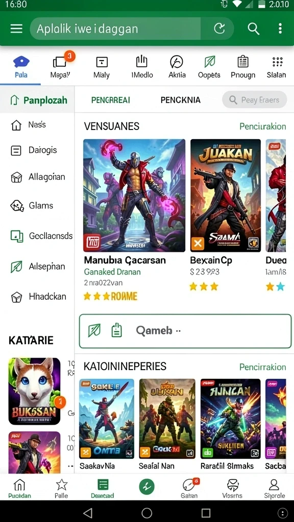 Karakter yang menarik dengan berbagai kemampuan.