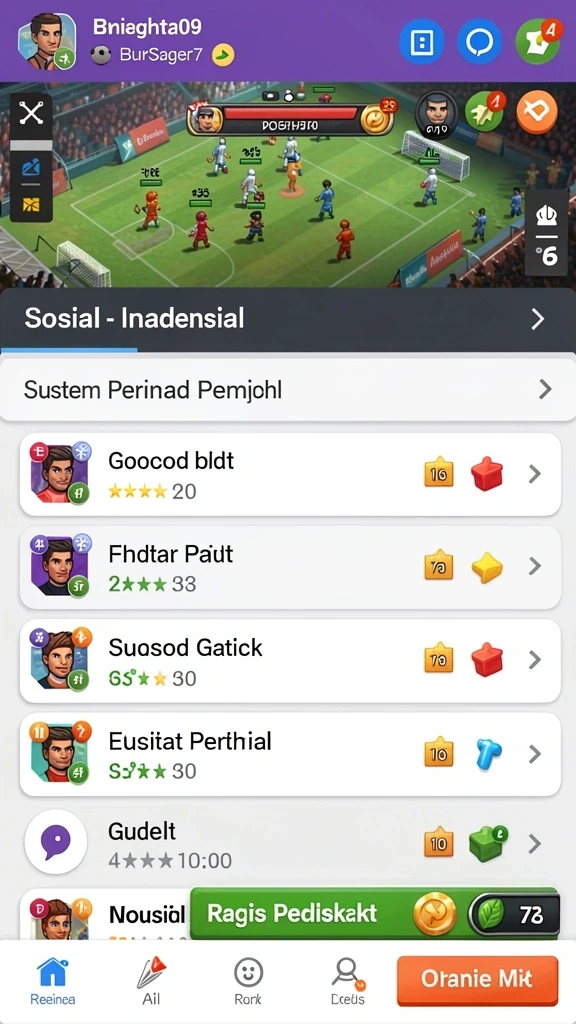 Tampilan menu utama yang menarik dan mudah dinavigasi.