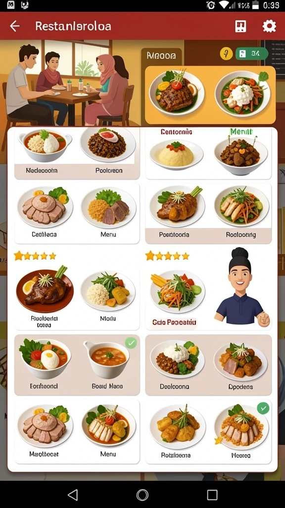 Karakter-karakter unik dengan desain yang menarik.