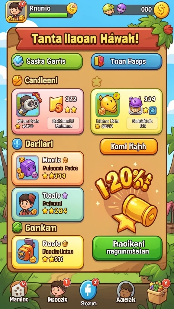 Sistem level yang menantang dan seru.