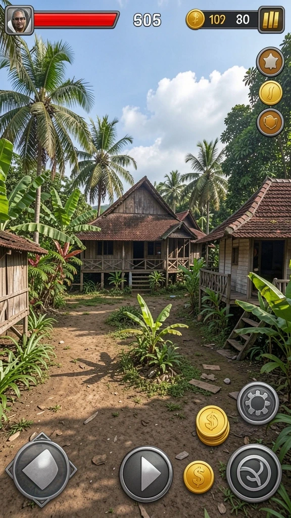 Momen menegangkan saat melawan bos di akhir level.