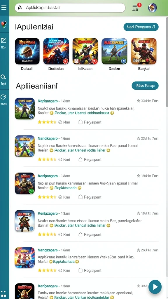 Tampilan antarmuka yang modern dan menarik.