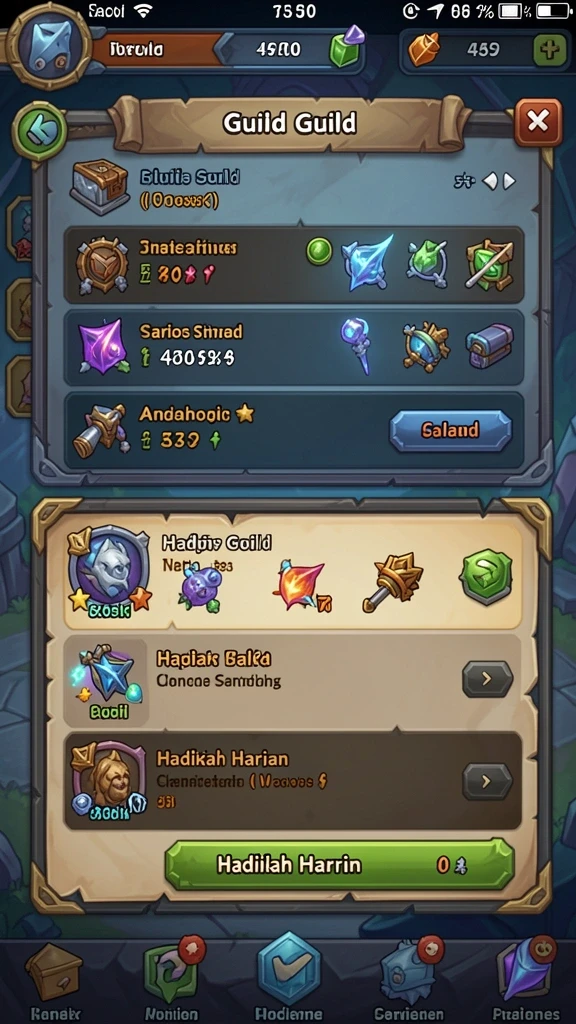 Screenshot menunjukkan pilihan permainan slot yang beragam.